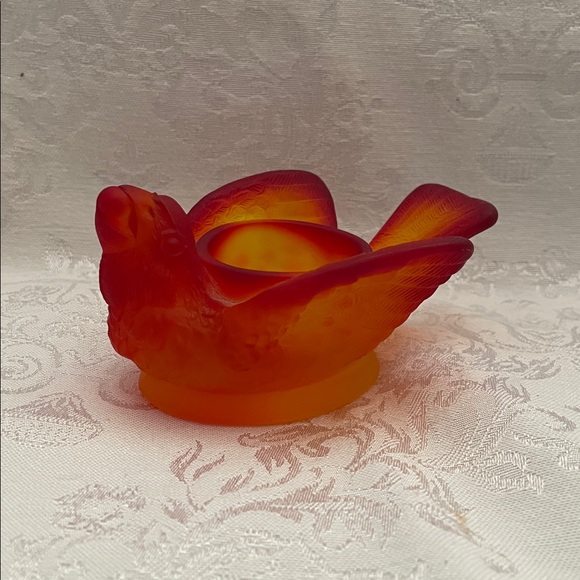 Kanawha Amberina Other - Vintage Kanawha Amberina Glass Bird Candle Holder